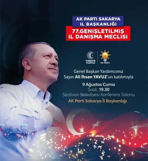 AK Parti Sakarya teşkilatı danışma meclisi düzenlenecek